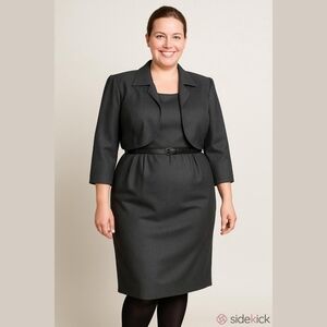 Dress suit Shift dress with cropped blazer Black Gold ANTONIO MELANI